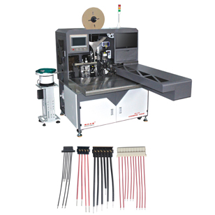 RQ-019全自动插胶壳机，穿胶壳机长短线